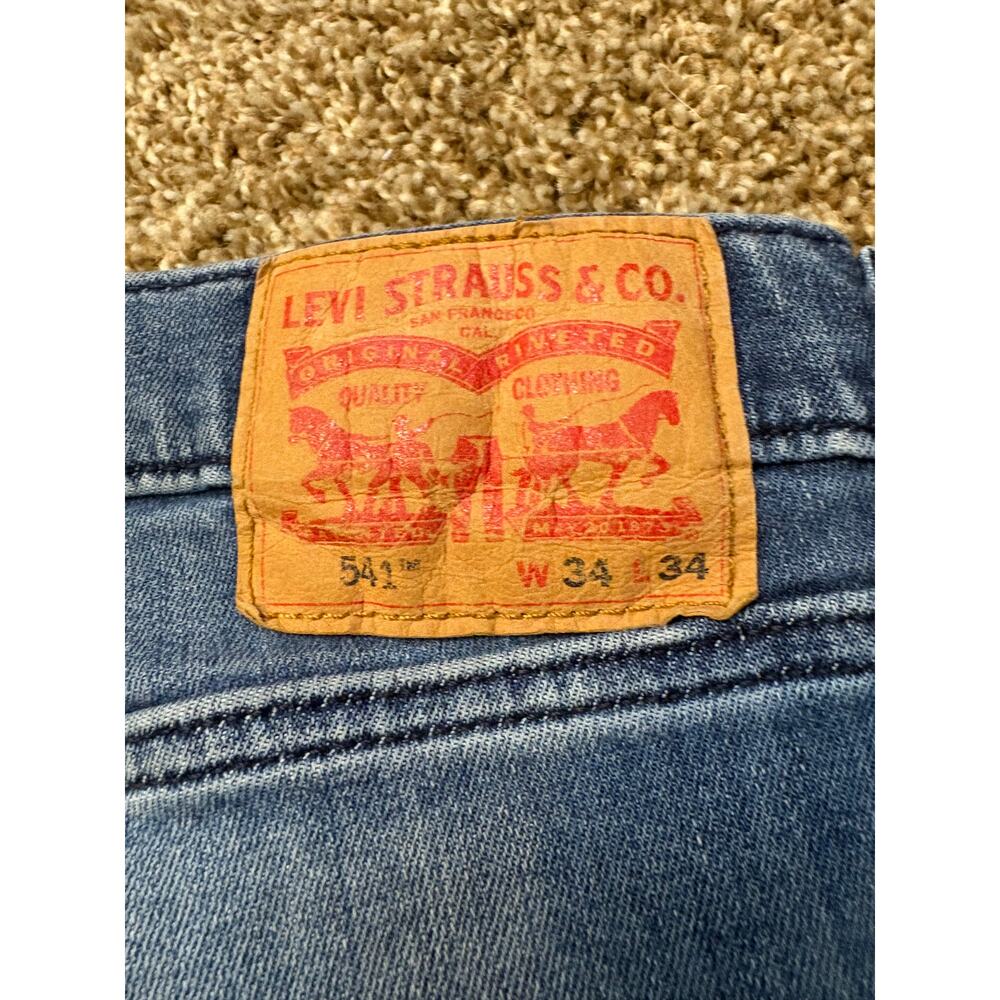 Levi's 541 Blue Denim Jeans Slight Fade Mens Size 34x34